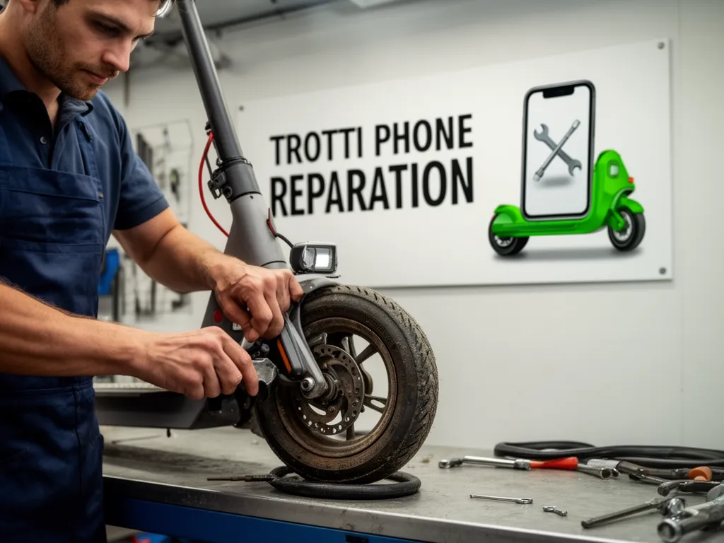 Réparation Pneus / Chambre à air à Le Mesnil-Aubry - TROTTIPHONE